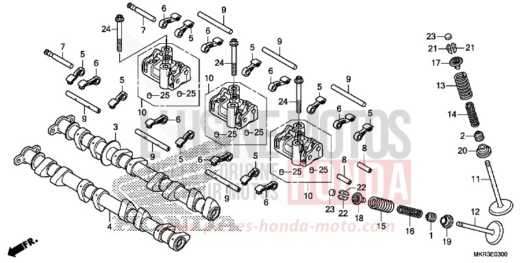 NOCKENWELLE/VENTIL von CBR1000RR "Fireblade" GRAND PRIX RED (R380) von 2022